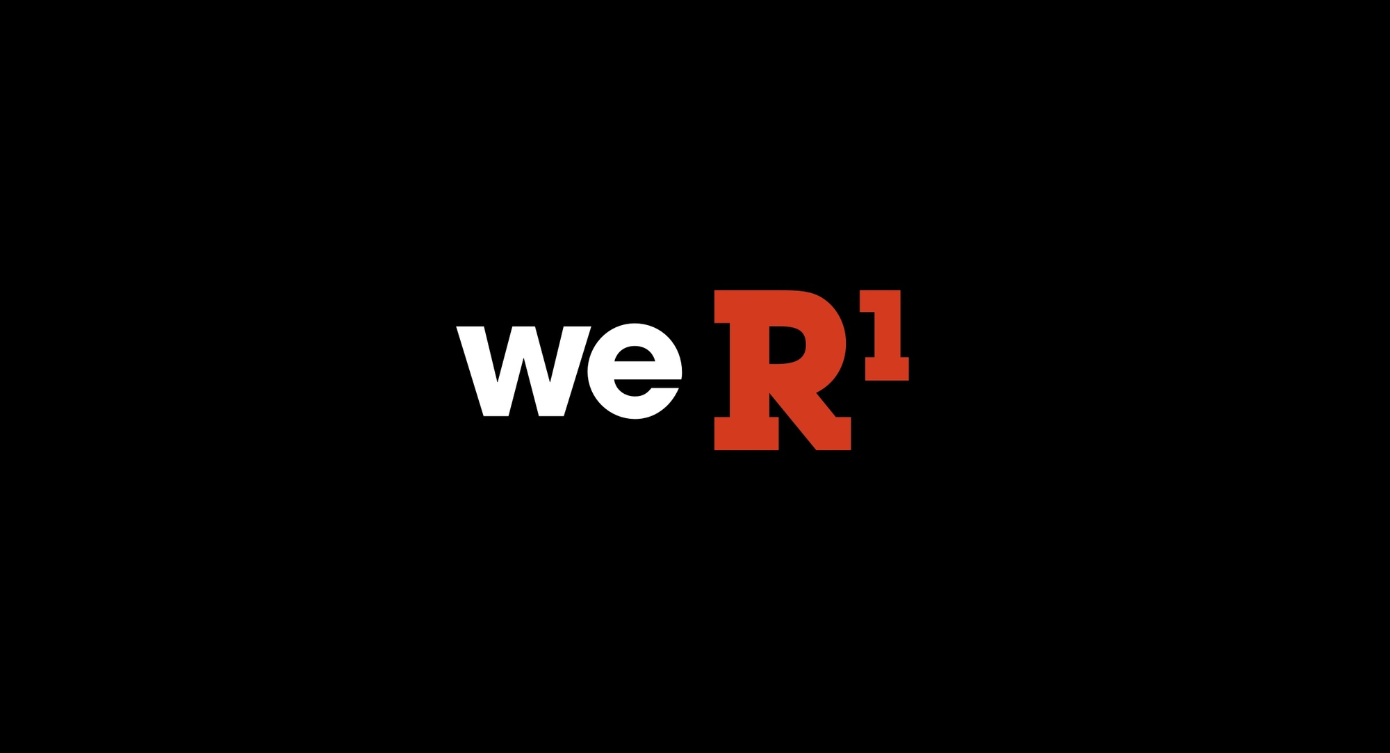 We are One graphic using the R1 logo lockup design.