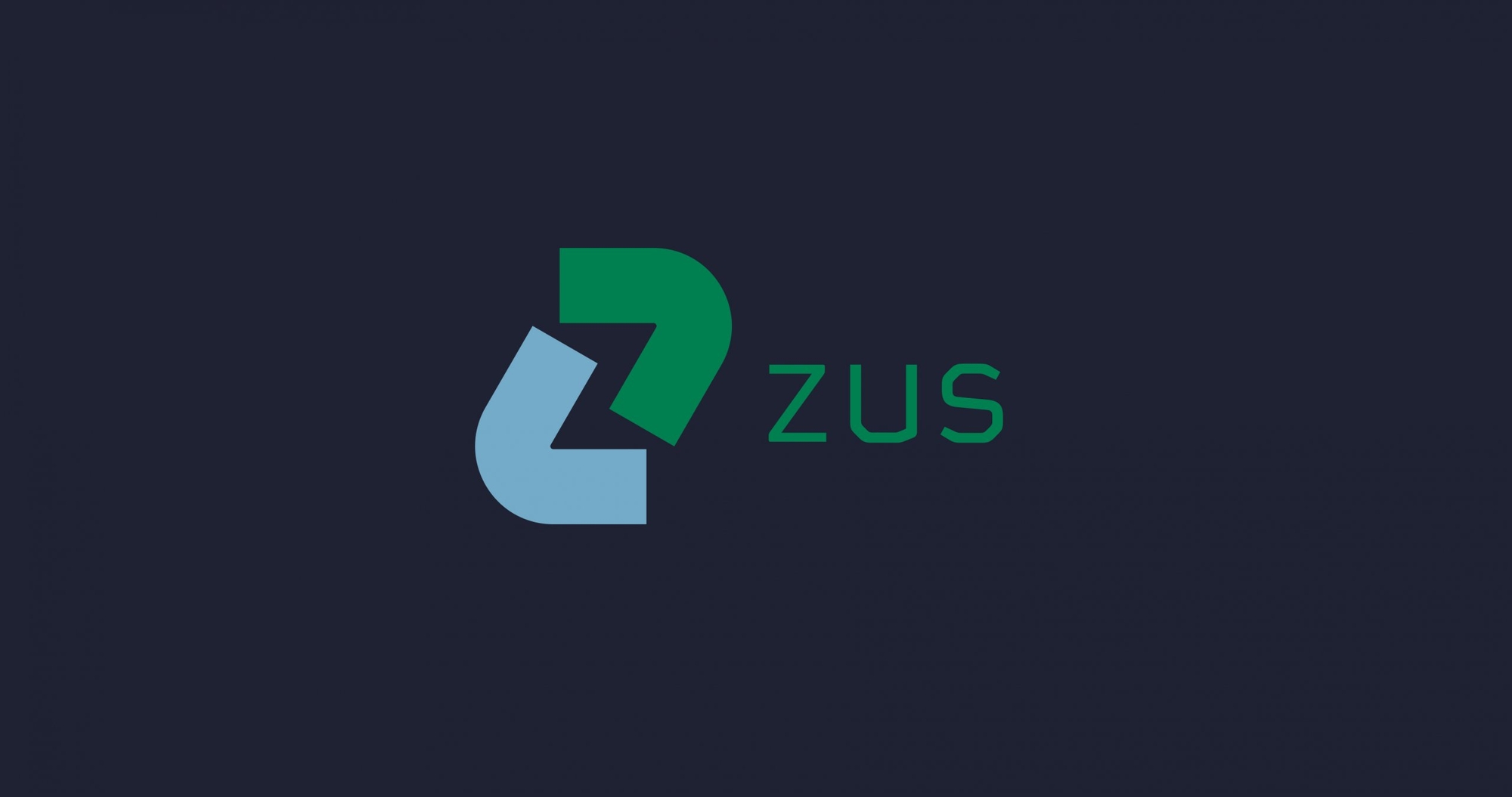Zus logo on dark blue background