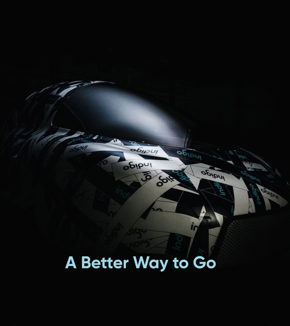 Indigo ad with text - A Better Way to Go