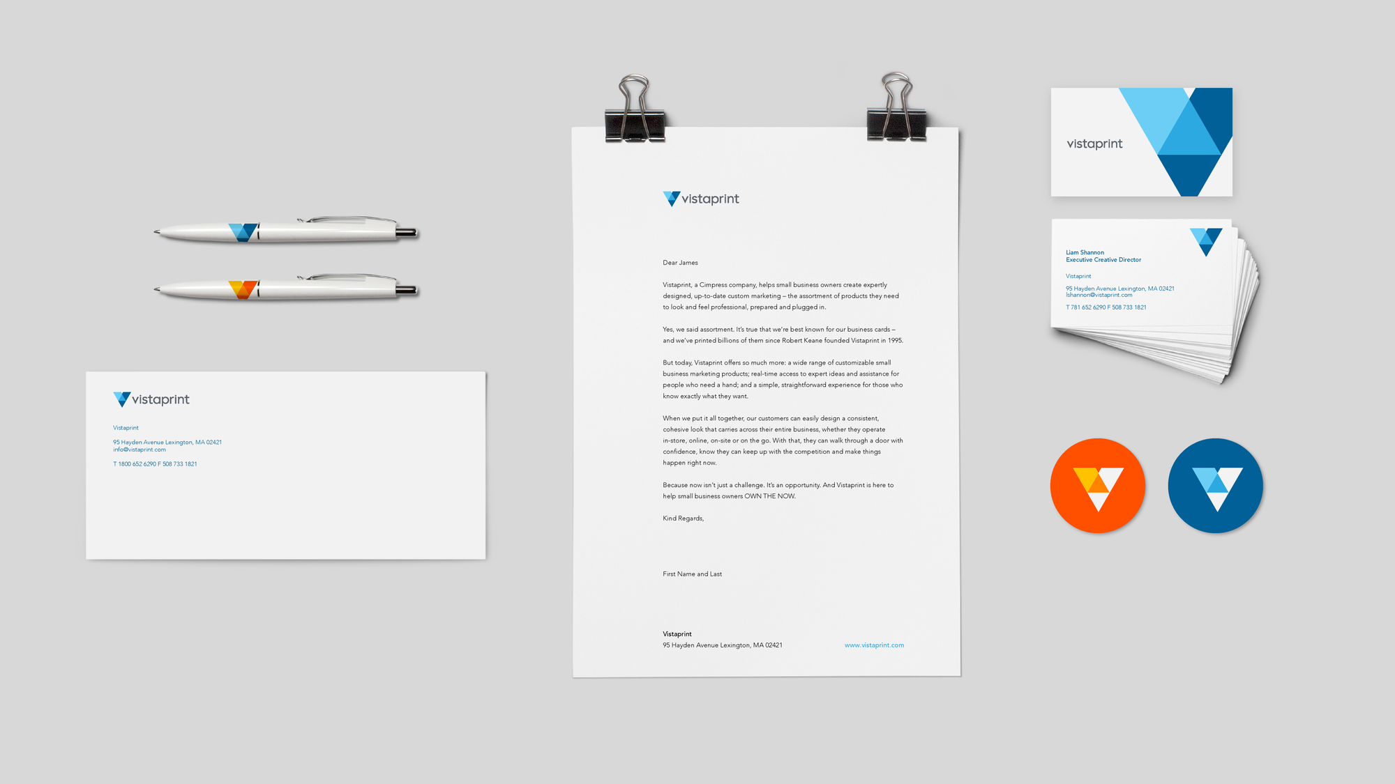 Vistaprint stationary with logo