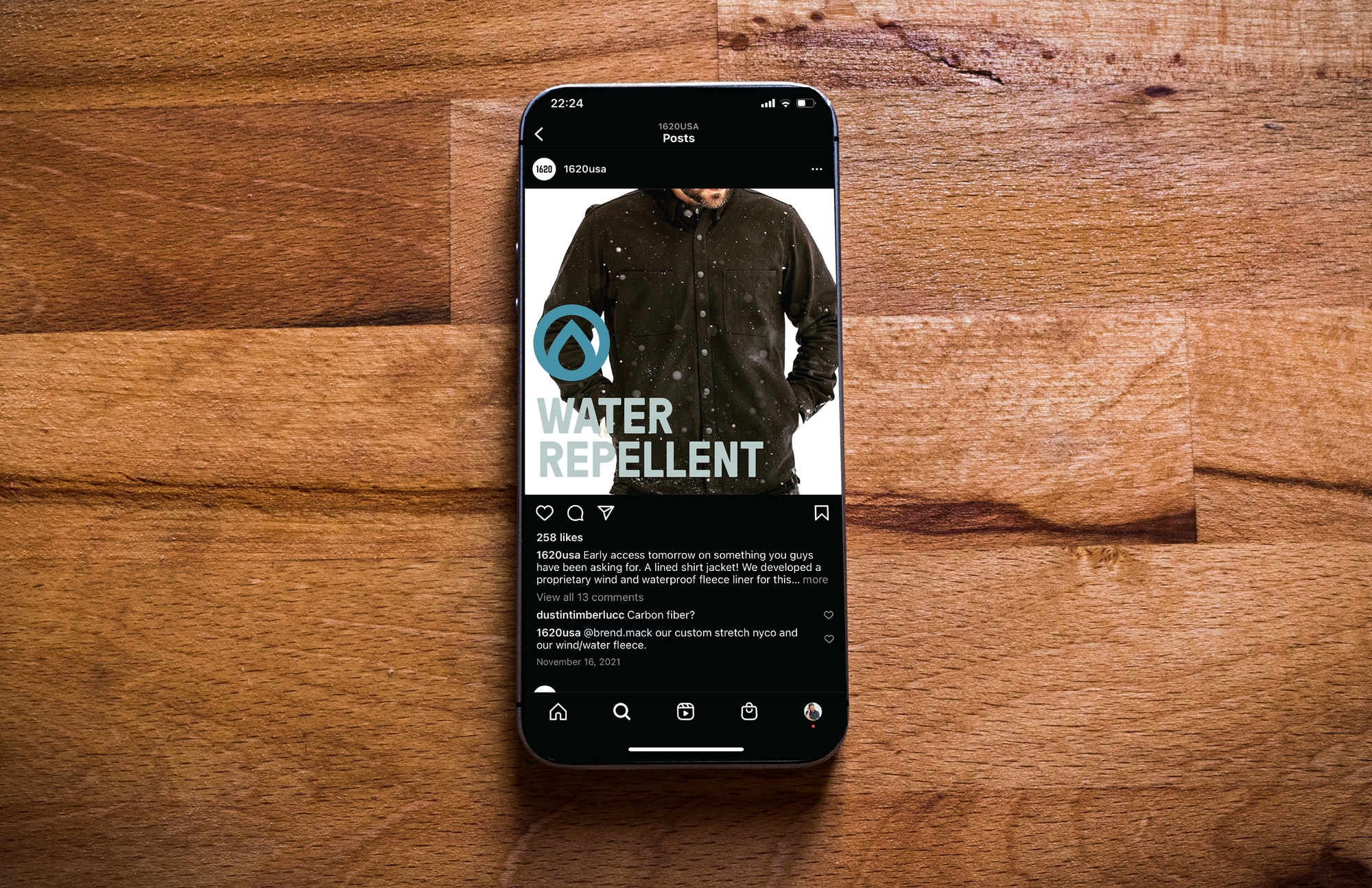 1620 Workwear instagram ad