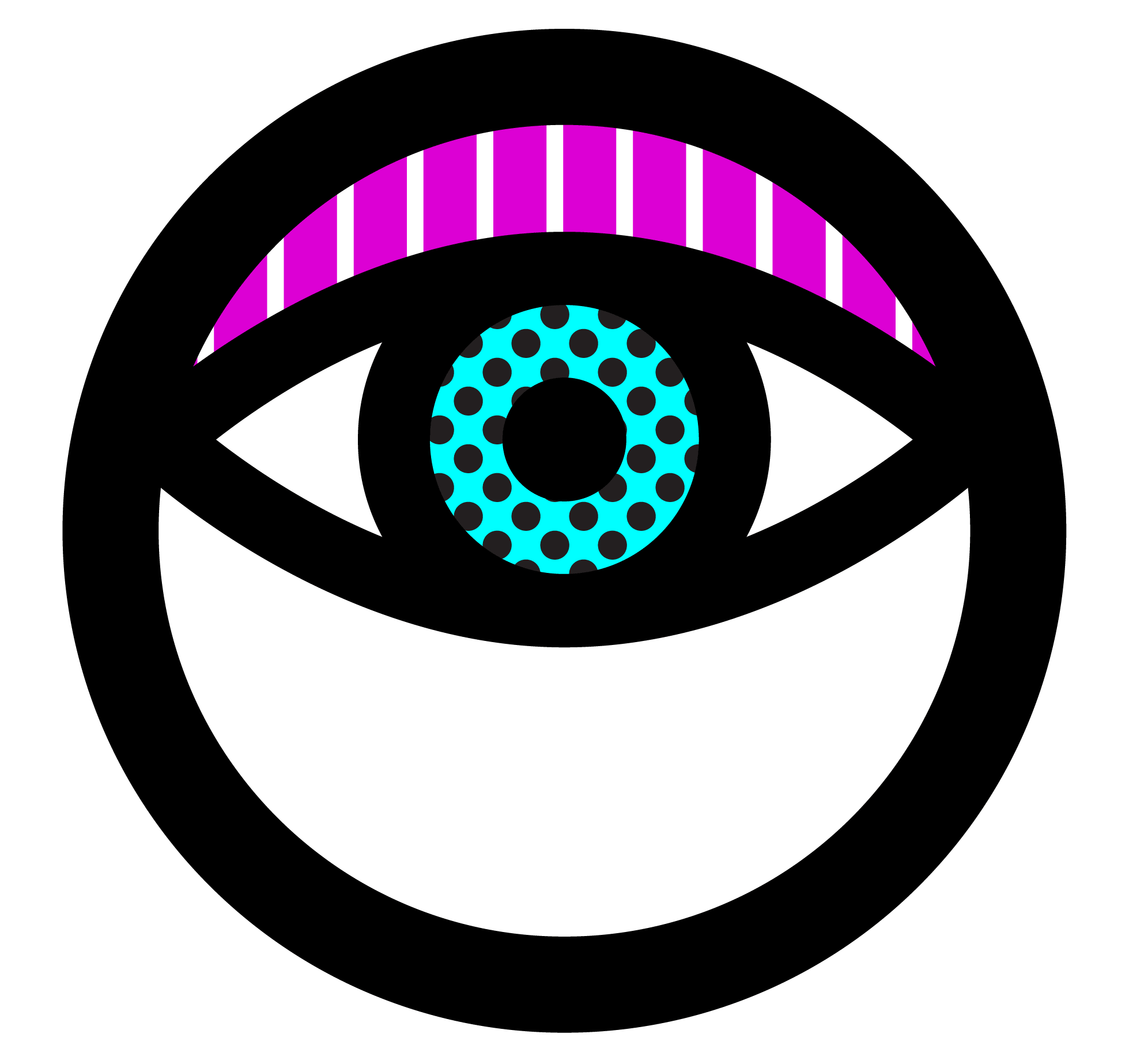 An animated blinking eyeball