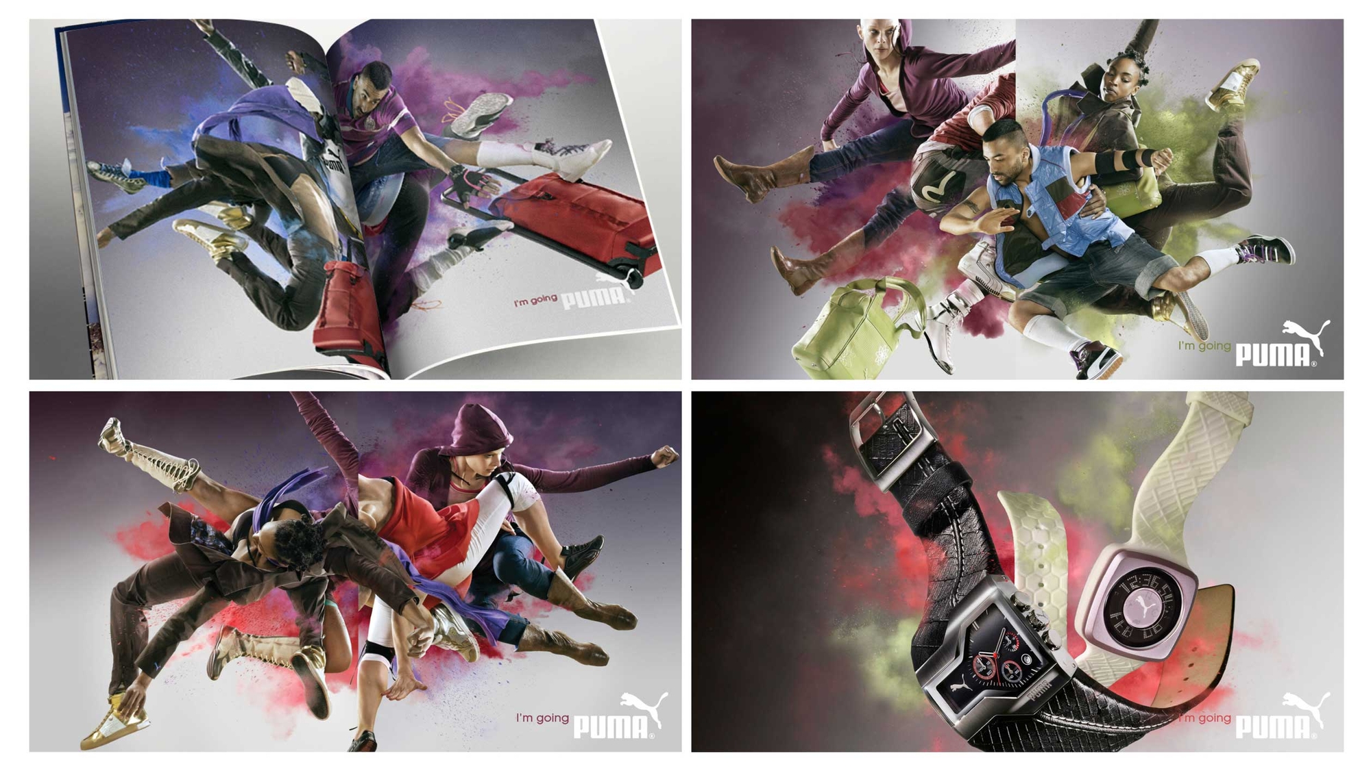 Puma brand ad layouts