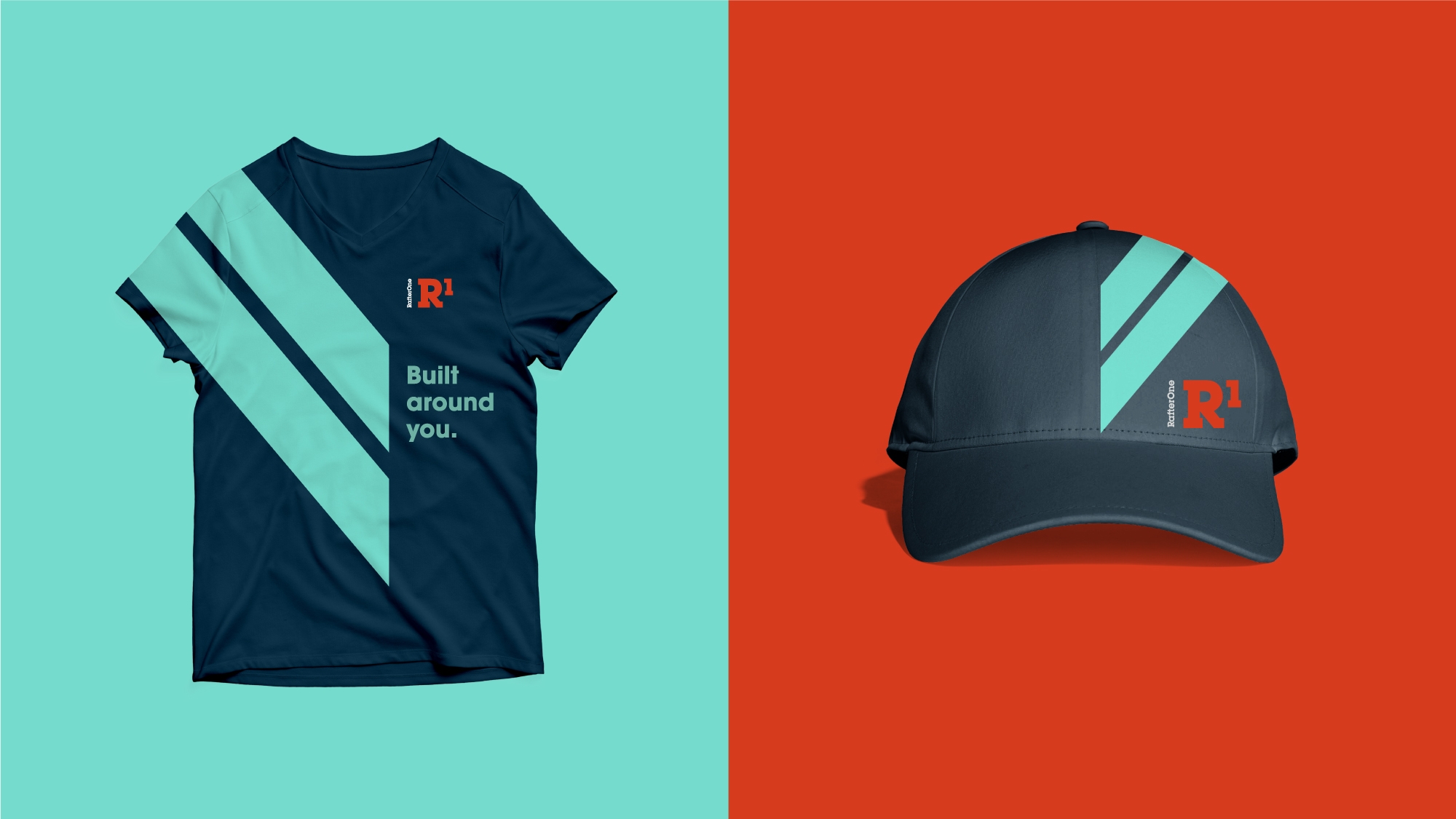 RafterOne T-shirt and baseball hat.