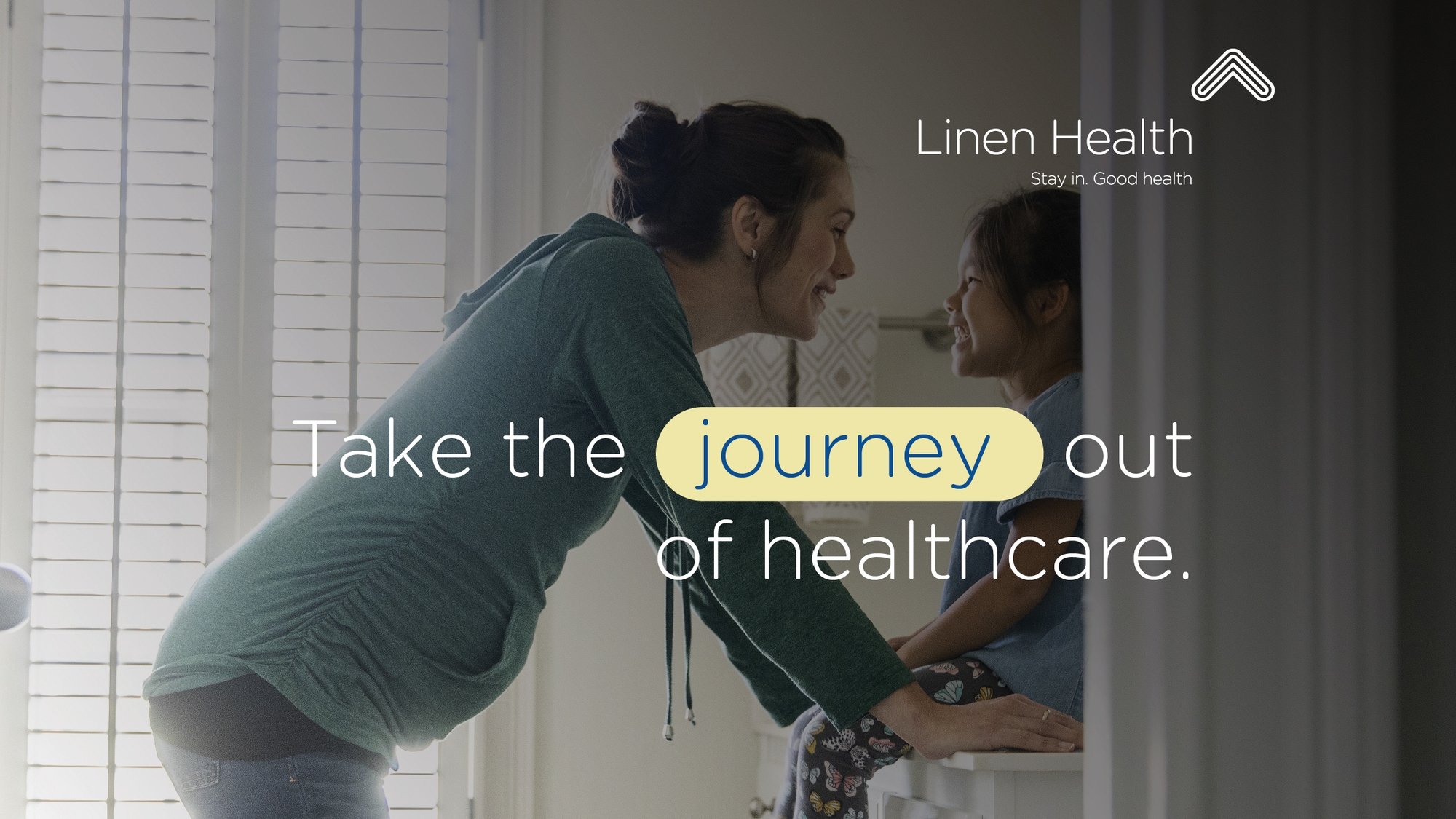 Linen Health - Take the journey out of healthcare with a woman and child smiling and interacting