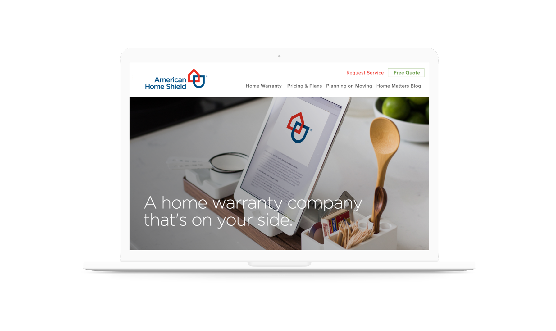 American Home Shield desktop design