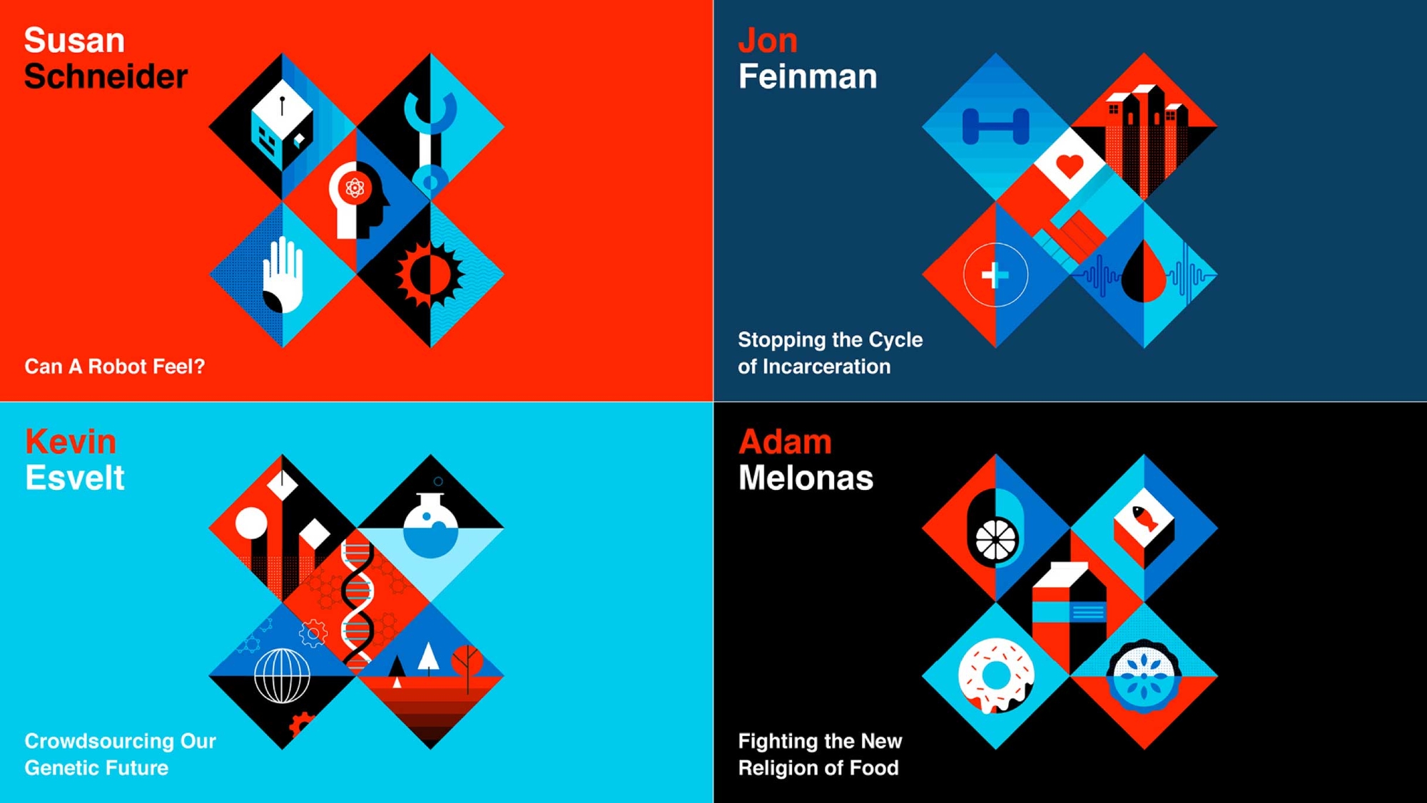 TedX Cambridge logos and ad layouts